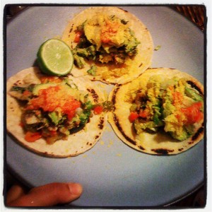 Yummy veggie tacos!